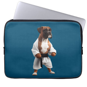 Housse Pour Ordinateur Portable Boxer Dog Jouer Karate, Boxer Dog Karate Joueur