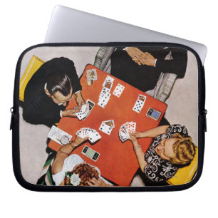 Housse Pour Ordinateur Portable Bridge Game par Norman Rockwell