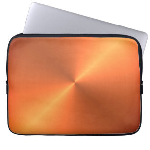 Housse Pour Ordinateur Portable Brillant rouille orange
