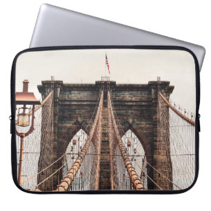 Housse Pour Ordinateur Portable Brooklyn Bridge en New Yorkabstract, amérique, ame