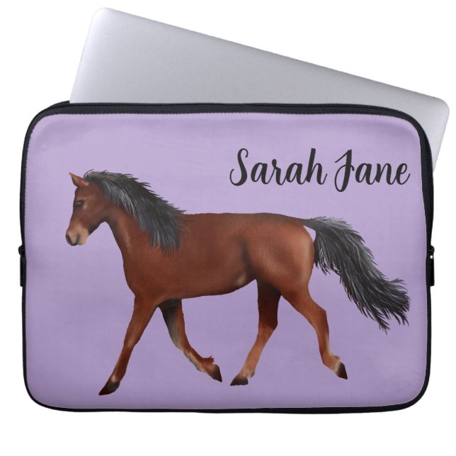 Housse Pour Ordinateur Portable Brown Arabian Horse (Devant)