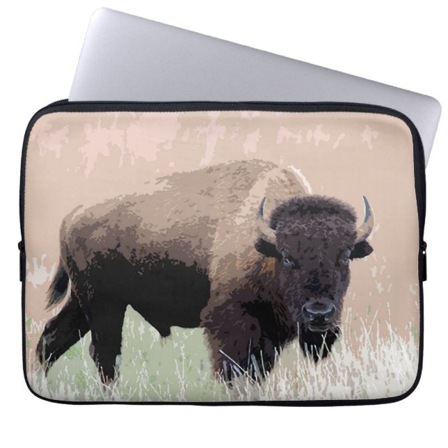 Housse Pour Ordinateur Portable Buffle / Bison (Devant)