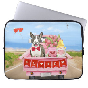 Housse Pour Ordinateur Portable Bull Terrier Chien Saint-Valentin Coeurs de camion