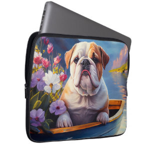 Housse Pour Ordinateur Portable Bulldog anglais sur une pagaie : une aventure Pitt