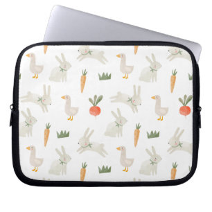 Housse Pour Ordinateur Portable Bunnies & Ducks on the Farm Pattern