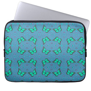 HOUSSE POUR ORDINATEUR PORTABLE BUTTERFLY BLEU