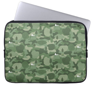 Housse Pour Ordinateur Portable cacahuètes   Camouflage Snoopy & Woodstock