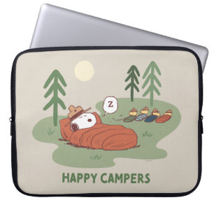 Housse Pour Ordinateur Portable cacahuètes Campeurs de couchage Snoopy & Woodsto