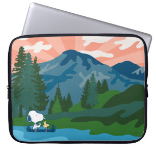 Housse Pour Ordinateur Portable cacahuètes   Canoë Snoopy & Woodstock