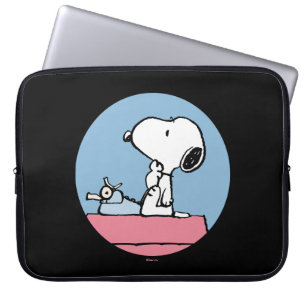 Housse Pour Ordinateur Portable cacahuètes   Snoopy à la machine à écrire