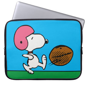 Housse Pour Ordinateur Portable cacahuètes   Snoopy Football Kicker