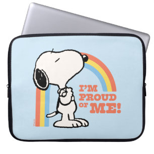 Housse Pour Ordinateur Portable cacahuètes   Snoopy Je suis fier de moi