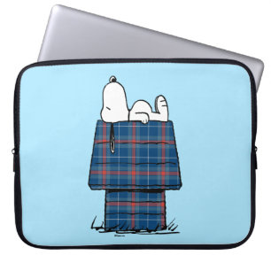 Housse Pour Ordinateur Portable cacahuètes   Snoopy Plaid Flannel Holiday Dog Hous