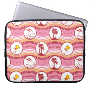 Housse Pour Ordinateur Portable cacahuètes   Snoopy & Woodstock Tropical Cutie