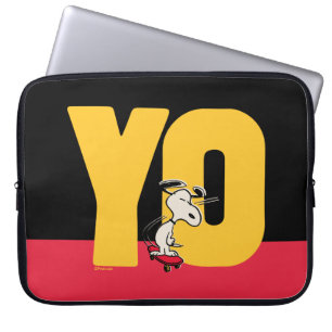 Housse Pour Ordinateur Portable cacahuètes Snoopy YO Skateboard