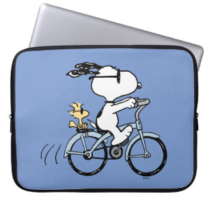 Housse Pour Ordinateur Portable cacahuètes   Vélo Snoopy & Woodstock