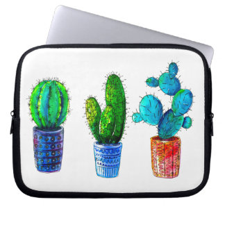 Housse Pour Ordinateur Portable cactus d'aquarelle