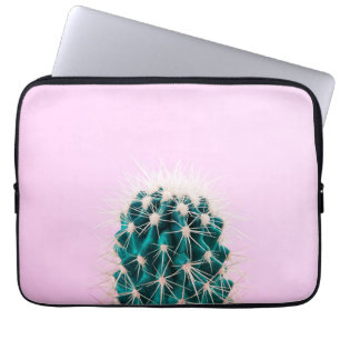 Housse Pour Ordinateur Portable Cactus de Prickley sur le rose