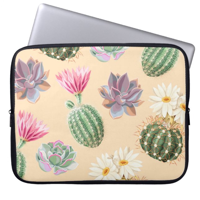 Housse Pour Ordinateur Portable Cactus Succulent : Motif de détail élevé (Devant)
