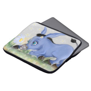 Housse Pour Ordinateur Portable Cadeau de levain pour bébé âne et marguerite pour