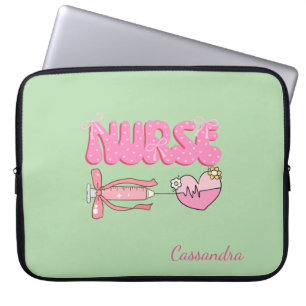 Housse Pour Ordinateur Portable Cadeau de nom d'avenir infirmière école étudiant e