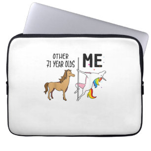 Housse Pour Ordinateur Portable Cadeau licorne 71 ans autre anniversaire et moi