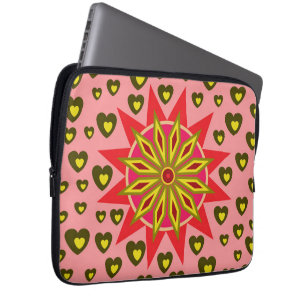 HOUSSE POUR ORDINATEUR PORTABLE CADEAU PETIT AMI PETITE AMIE MARI FEMME COEUR D'AM