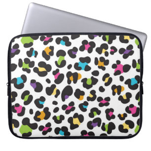 Housse Pour Ordinateur Portable Cadeaux colorés d'empreinte de léopard de guépard