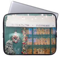 Café de Noël extérieur boulangerie avec décoration