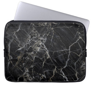 Housse Pour Ordinateur Portable Caisse de marbre noire d'ordinateur portable