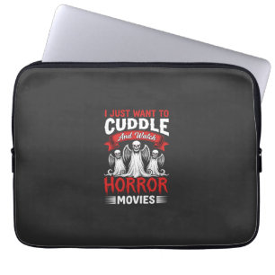 Housse Pour Ordinateur Portable Câlins et films d'horreur Squelette Halloween 