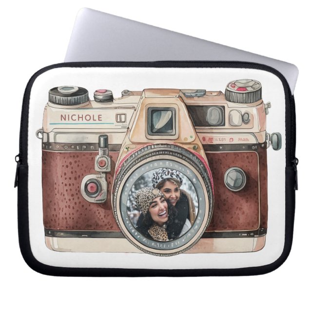 Housse Pour Ordinateur Portable Caméra vintage avec photo (Devant)