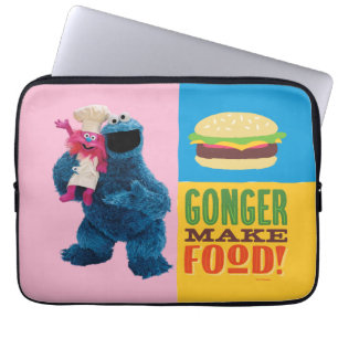 Housse Pour Ordinateur Portable Camion fourré de Cookie Monster   Gonger Make Food