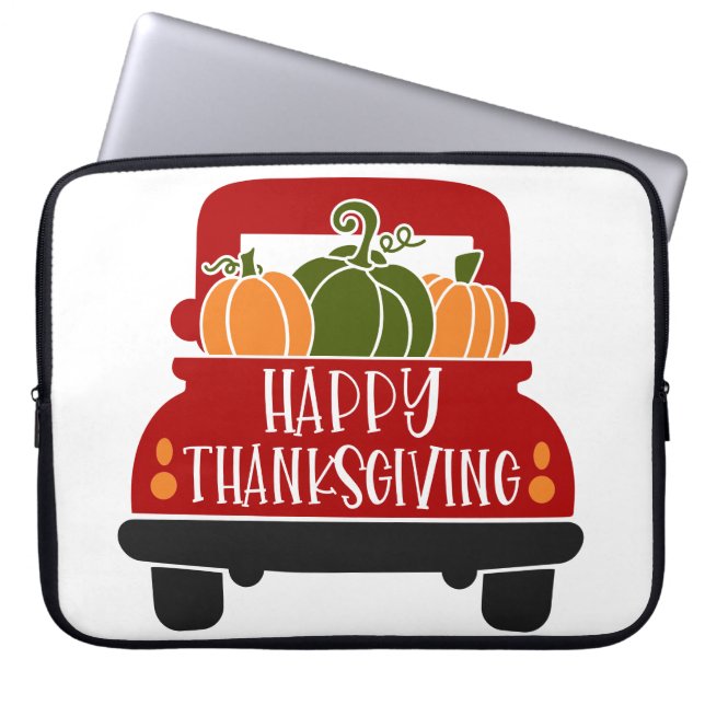 Housse Pour Ordinateur Portable Camion Thanksgiving (Devant)