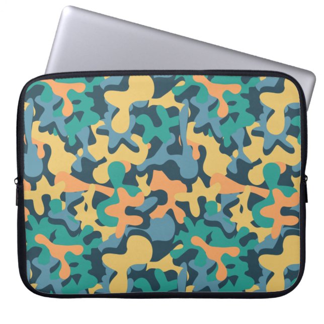 Housse Pour Ordinateur Portable Camo signature arc-en-ciel muet (Devant)
