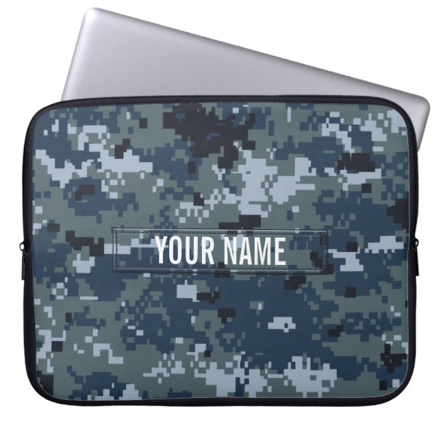 Housse Pour Ordinateur Portable Camouflage de la marine NWU personnalisable (Devant)