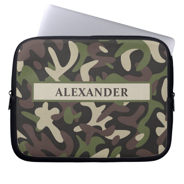 Housse Pour Ordinateur Portable Camouflage militaire moderne Brown vert Personnali (Devant)