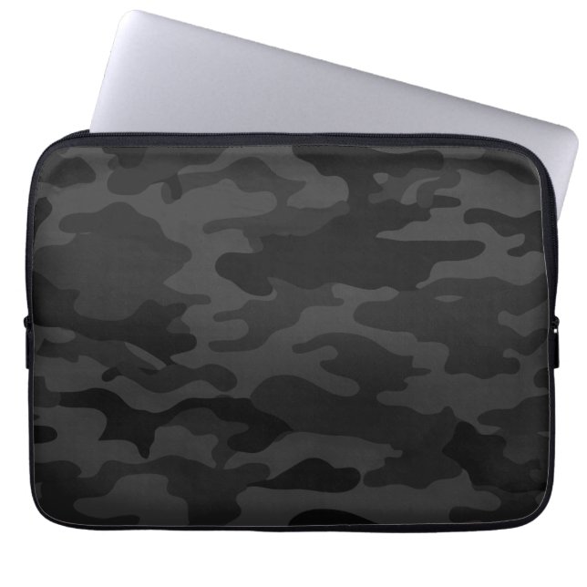 Housse Pour Ordinateur Portable Camouflage noir (Devant)