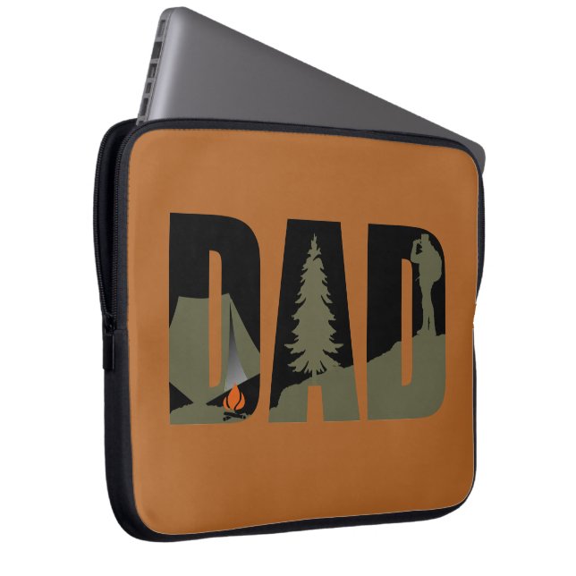Housse Pour Ordinateur Portable Camping extérieur papa heureux camper (Devant droit)