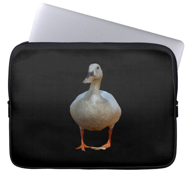 Housse Pour Ordinateur Portable Canard blanc, Manche Ordinateur Portable (Devant)