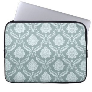 Housse Pour Ordinateur Portable Canard Rococo Motif Damassé Œuf Bleu+Turquoise