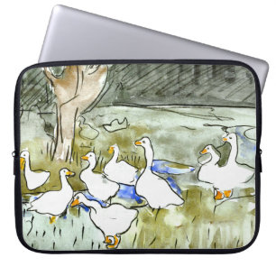 Housse Pour Ordinateur Portable Canards et oies de style Art nouveau néerlandais