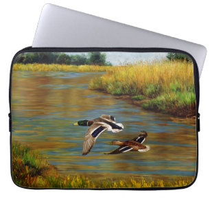 Housse Pour Ordinateur Portable Canards-Majards Survolant L'Étang