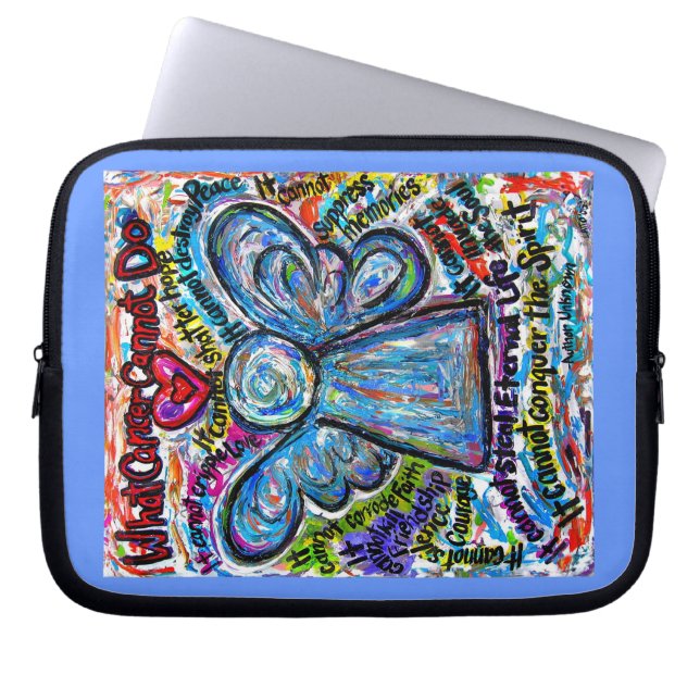 Housse Pour Ordinateur Portable Cancer coloré ne peut pas Angel Ordinateur Sleeve  (Devant)