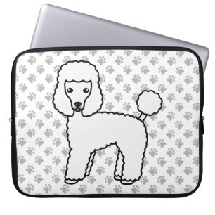 Housse Pour Ordinateur Portable Caniche jouet blanc Chien de dessin animé mignon