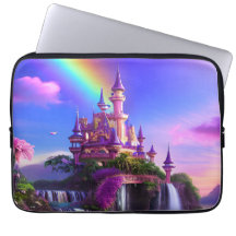 Capa para portable com paisagem mágica de castelo
