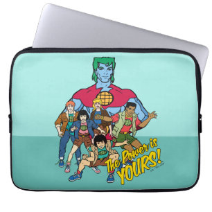 Housse Pour Ordinateur Portable Captain Planet Group Graphic - La Puissance Est À