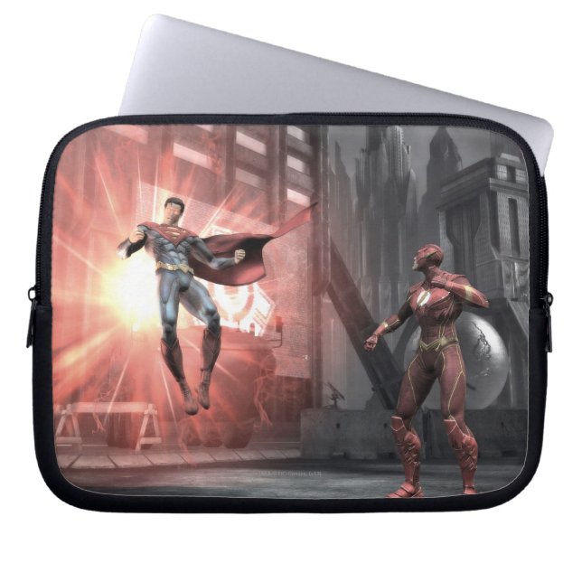 Housse Pour Ordinateur Portable Capture d'écran : Superman vs Flash (Devant)