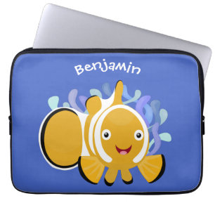 Housse Pour Ordinateur Portable Caricature d'anénome de poisson clown joli