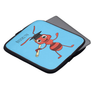 Housse Pour Ordinateur Portable Caricature de fourmi rouge joyeux